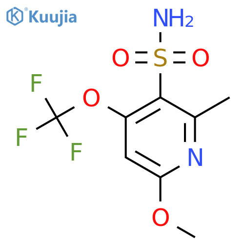 6-Methoxy-2-methyl-4-(trifluoromethoxy)pyridine-3-sulfonamide structure