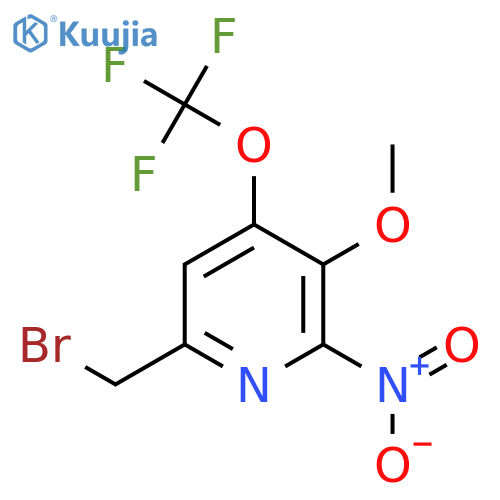 6-(Bromomethyl)-3-methoxy-2-nitro-4-(trifluoromethoxy)pyridine structure
