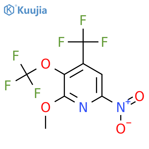 2-Methoxy-6-nitro-3-(trifluoromethoxy)-4-(trifluoromethyl)pyridine structure