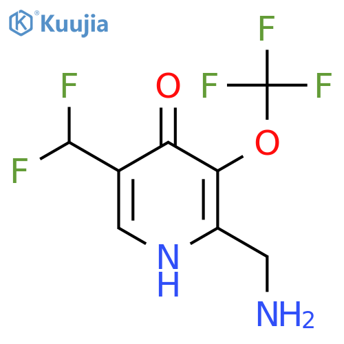 2-(Aminomethyl)-5-(difluoromethyl)-4-hydroxy-3-(trifluoromethoxy)pyridine structure