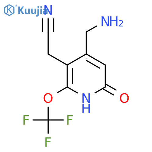 4-(Aminomethyl)-6-hydroxy-2-(trifluoromethoxy)pyridine-3-acetonitrile structure