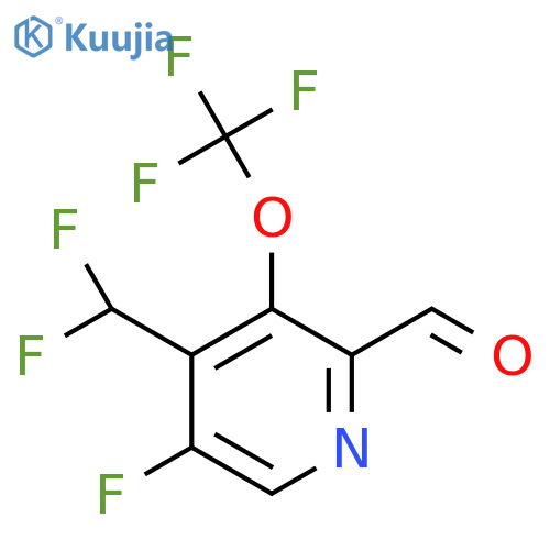 4-(Difluoromethyl)-5-fluoro-3-(trifluoromethoxy)pyridine-2-carboxaldehyde structure