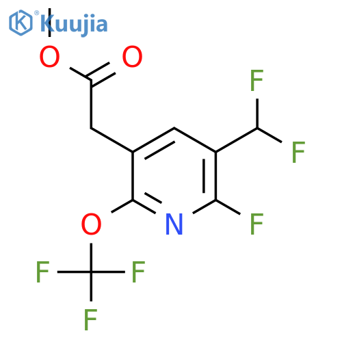 Methyl 3-(difluoromethyl)-2-fluoro-6-(trifluoromethoxy)pyridine-5-acetate structure