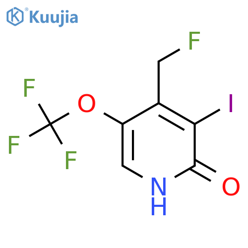 4-(Fluoromethyl)-2-hydroxy-3-iodo-5-(trifluoromethoxy)pyridine structure