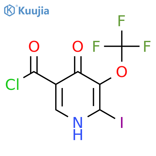 4-Hydroxy-2-iodo-3-(trifluoromethoxy)pyridine-5-carbonyl chloride structure