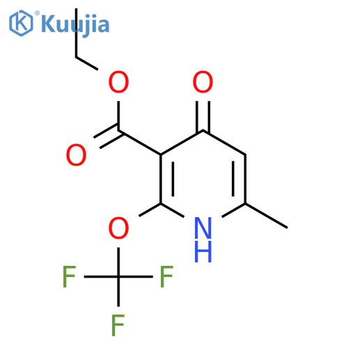 Ethyl 4-hydroxy-6-methyl-2-(trifluoromethoxy)pyridine-3-carboxylate structure
