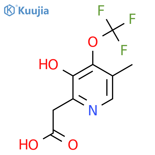 3-Hydroxy-5-methyl-4-(trifluoromethoxy)pyridine-2-acetic acid structure