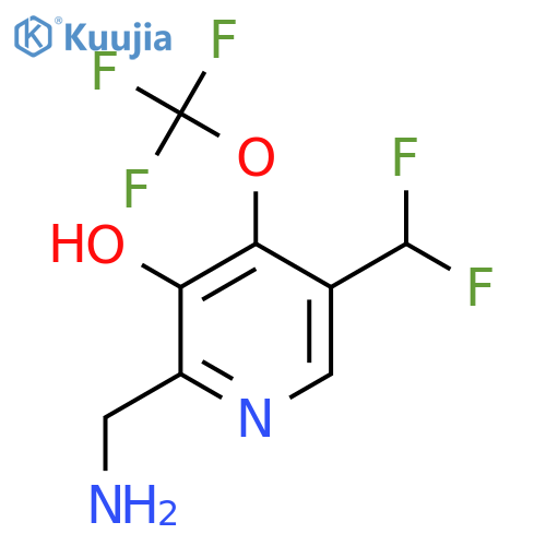 2-(Aminomethyl)-5-(difluoromethyl)-3-hydroxy-4-(trifluoromethoxy)pyridine structure