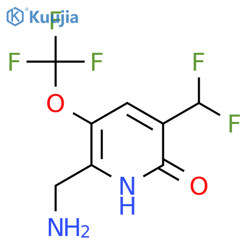 2-(Aminomethyl)-5-(difluoromethyl)-6-hydroxy-3-(trifluoromethoxy)pyridine structure