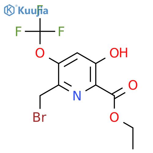 Ethyl 2-(bromomethyl)-5-hydroxy-3-(trifluoromethoxy)pyridine-6-carboxylate structure