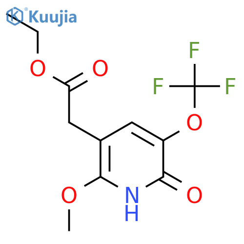 Ethyl 2-hydroxy-6-methoxy-3-(trifluoromethoxy)pyridine-5-acetate structure