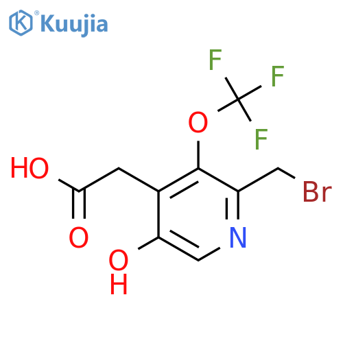 2-(Bromomethyl)-5-hydroxy-3-(trifluoromethoxy)pyridine-4-acetic acid structure