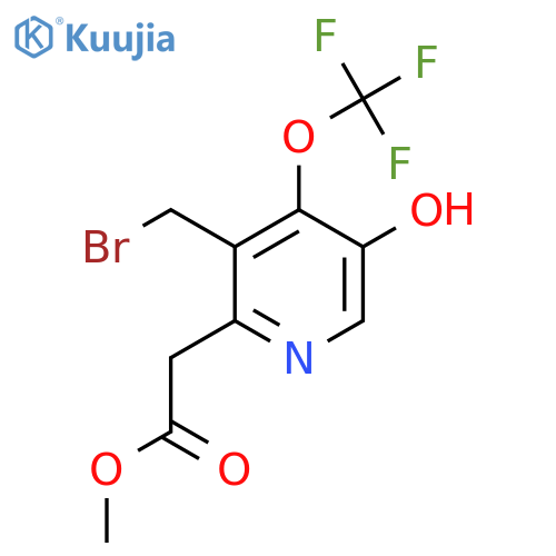 Methyl 3-(bromomethyl)-5-hydroxy-4-(trifluoromethoxy)pyridine-2-acetate structure