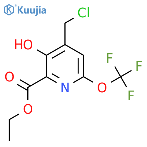 Ethyl 4-(chloromethyl)-3-hydroxy-6-(trifluoromethoxy)pyridine-2-carboxylate structure
