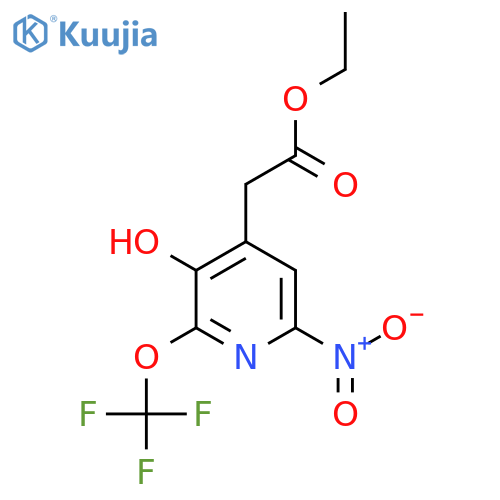 Ethyl 3-hydroxy-6-nitro-2-(trifluoromethoxy)pyridine-4-acetate structure