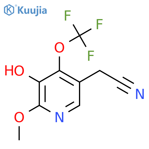 3-Hydroxy-2-methoxy-4-(trifluoromethoxy)pyridine-5-acetonitrile structure