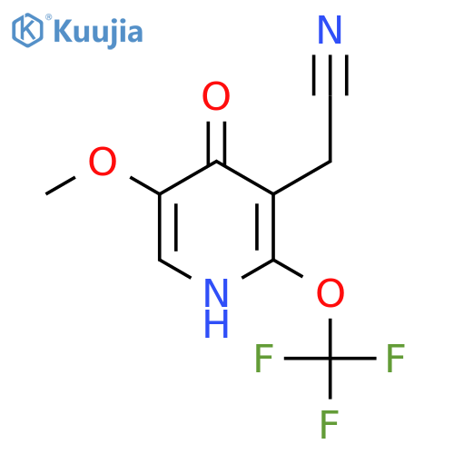 4-Hydroxy-5-methoxy-2-(trifluoromethoxy)pyridine-3-acetonitrile structure