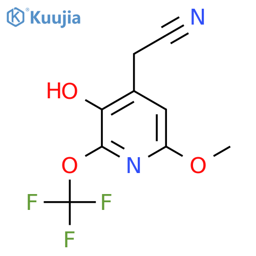 3-Hydroxy-6-methoxy-2-(trifluoromethoxy)pyridine-4-acetonitrile structure