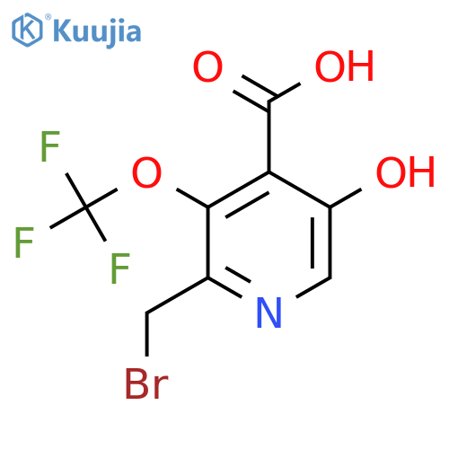2-(Bromomethyl)-5-hydroxy-3-(trifluoromethoxy)pyridine-4-carboxylic acid structure
