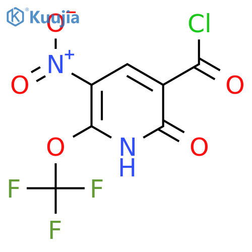 2-Hydroxy-5-nitro-6-(trifluoromethoxy)pyridine-3-carbonyl chloride structure