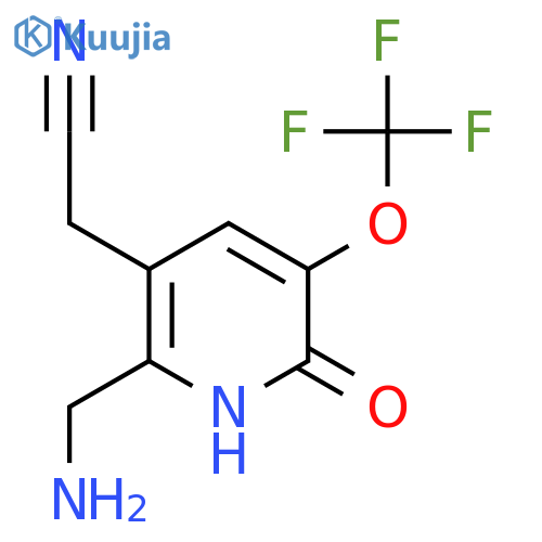 2-(Aminomethyl)-6-hydroxy-5-(trifluoromethoxy)pyridine-3-acetonitrile structure