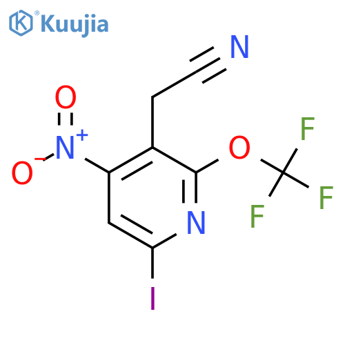6-Iodo-4-nitro-2-(trifluoromethoxy)pyridine-3-acetonitrile structure