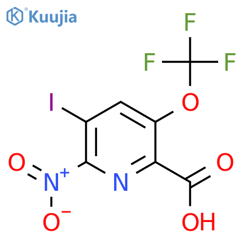 3-Iodo-2-nitro-5-(trifluoromethoxy)pyridine-6-carboxylic acid structure