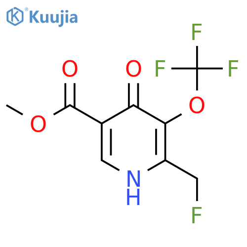 Methyl 2-(fluoromethyl)-4-hydroxy-3-(trifluoromethoxy)pyridine-5-carboxylate structure