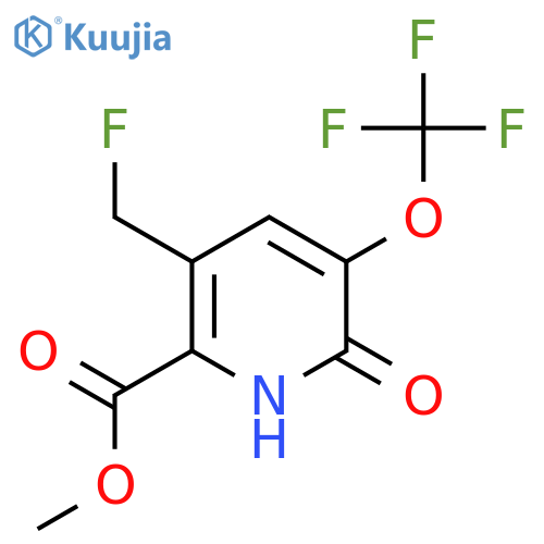 Methyl 5-(fluoromethyl)-2-hydroxy-3-(trifluoromethoxy)pyridine-6-carboxylate structure