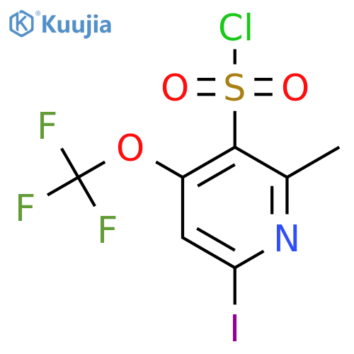6-Iodo-2-methyl-4-(trifluoromethoxy)pyridine-3-sulfonyl chloride structure