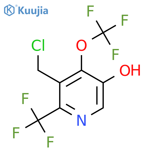 3-(Chloromethyl)-5-hydroxy-4-(trifluoromethoxy)-2-(trifluoromethyl)pyridine structure