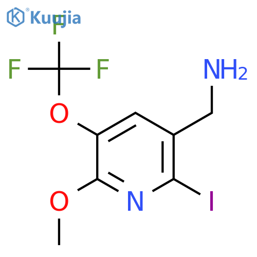 3-(Aminomethyl)-2-iodo-6-methoxy-5-(trifluoromethoxy)pyridine structure