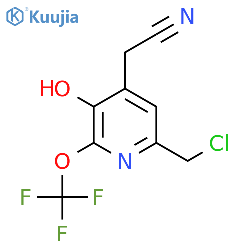 6-(Chloromethyl)-3-hydroxy-2-(trifluoromethoxy)pyridine-4-acetonitrile structure