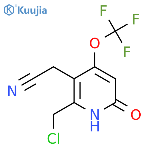2-(Chloromethyl)-6-hydroxy-4-(trifluoromethoxy)pyridine-3-acetonitrile structure
