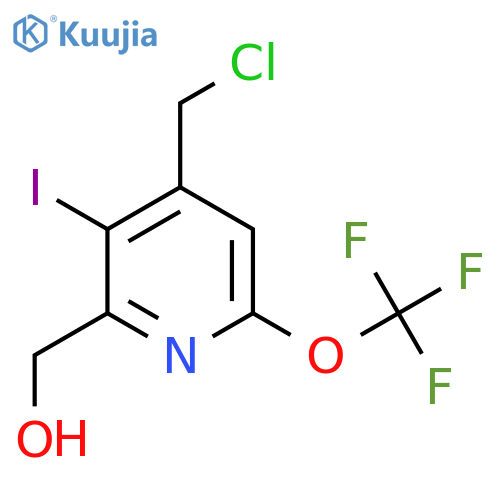 4-(Chloromethyl)-3-iodo-6-(trifluoromethoxy)pyridine-2-methanol structure