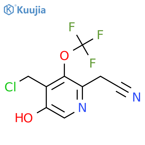 4-(Chloromethyl)-5-hydroxy-3-(trifluoromethoxy)pyridine-2-acetonitrile structure