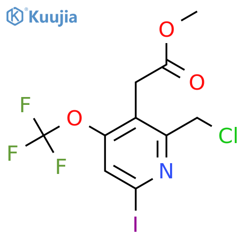 Methyl 2-(chloromethyl)-6-iodo-4-(trifluoromethoxy)pyridine-3-acetate structure