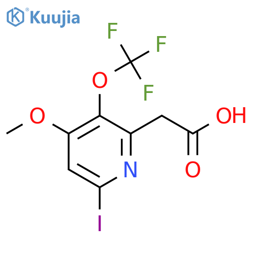 6-Iodo-4-methoxy-3-(trifluoromethoxy)pyridine-2-acetic acid structure
