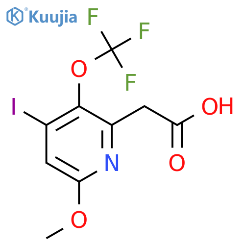 4-Iodo-6-methoxy-3-(trifluoromethoxy)pyridine-2-acetic acid structure