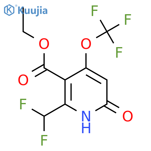 Ethyl 2-(difluoromethyl)-6-hydroxy-4-(trifluoromethoxy)pyridine-3-carboxylate structure