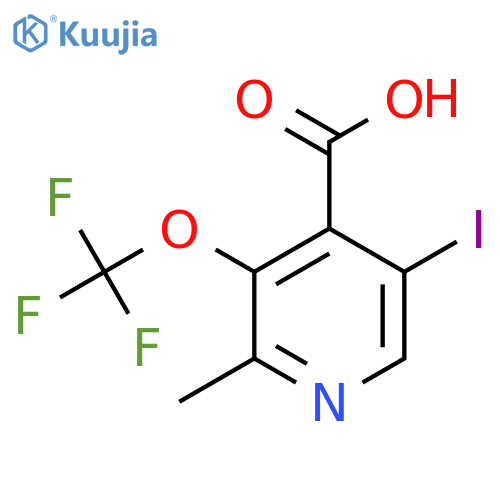 5-Iodo-2-methyl-3-(trifluoromethoxy)pyridine-4-carboxylic acid structure
