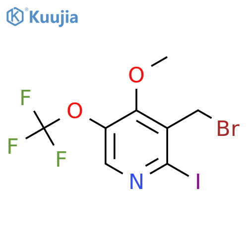 3-(Bromomethyl)-2-iodo-4-methoxy-5-(trifluoromethoxy)pyridine structure