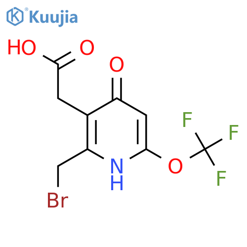 2-(Bromomethyl)-4-hydroxy-6-(trifluoromethoxy)pyridine-3-acetic acid structure