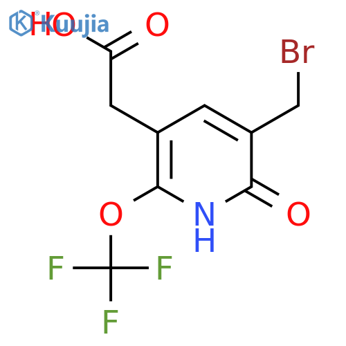 3-(Bromomethyl)-2-hydroxy-6-(trifluoromethoxy)pyridine-5-acetic acid structure