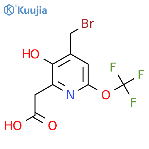 4-(Bromomethyl)-3-hydroxy-6-(trifluoromethoxy)pyridine-2-acetic acid structure