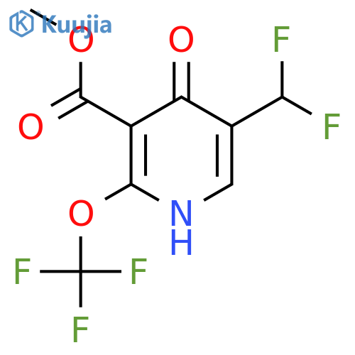 Methyl 5-(difluoromethyl)-4-hydroxy-2-(trifluoromethoxy)pyridine-3-carboxylate structure