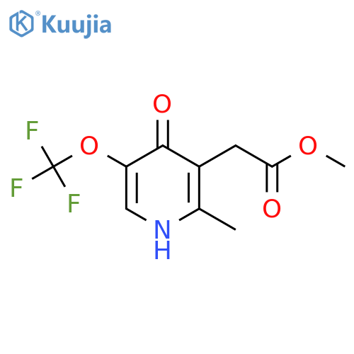 Methyl 4-hydroxy-2-methyl-5-(trifluoromethoxy)pyridine-3-acetate structure