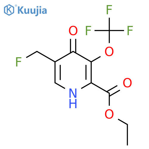 Ethyl 5-(fluoromethyl)-4-hydroxy-3-(trifluoromethoxy)pyridine-2-carboxylate structure