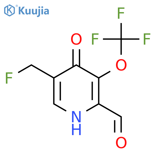5-(Fluoromethyl)-4-hydroxy-3-(trifluoromethoxy)pyridine-2-carboxaldehyde structure