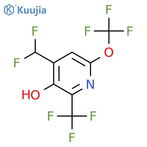 4-(Difluoromethyl)-3-hydroxy-6-(trifluoromethoxy)-2-(trifluoromethyl)pyridine structure